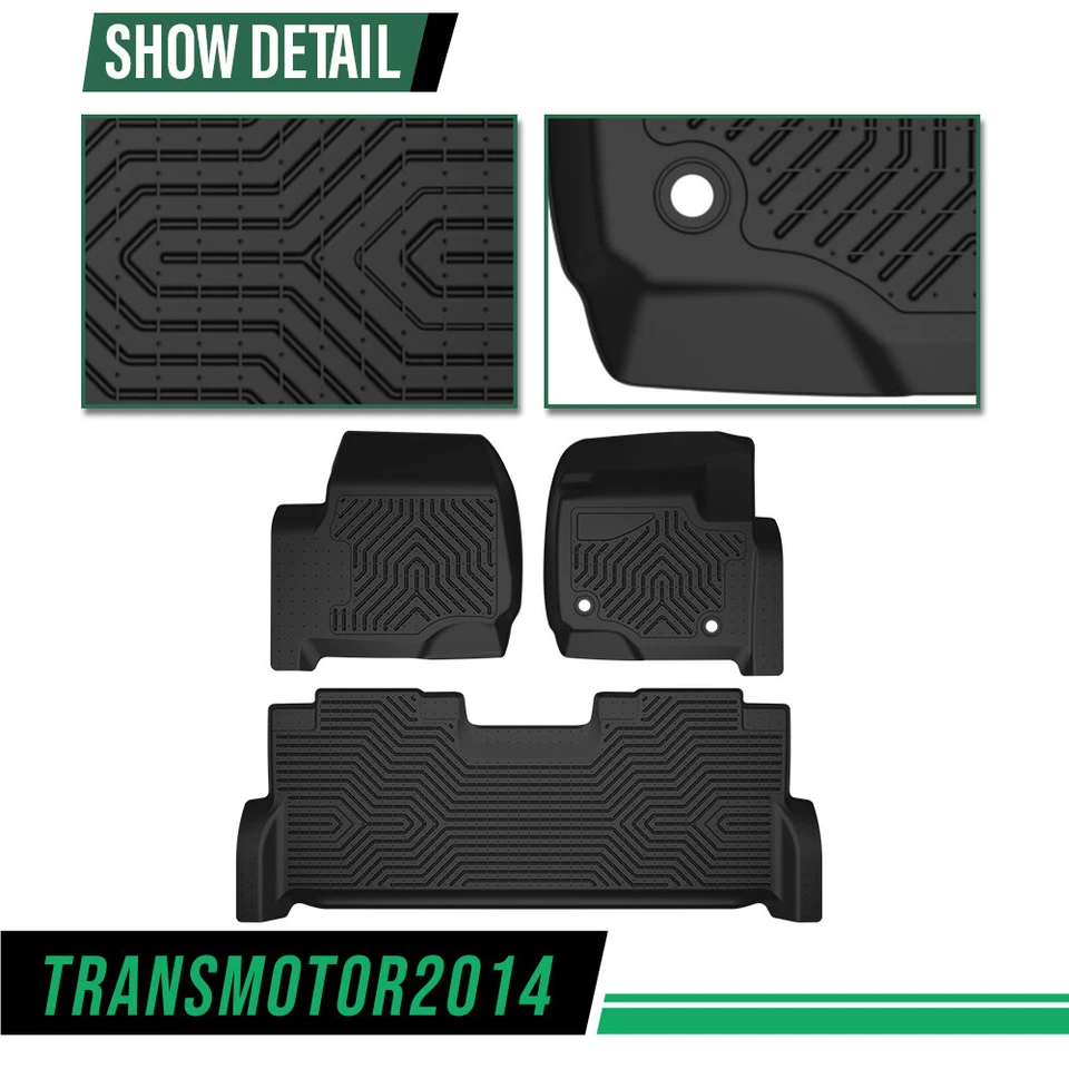 TPE Floor Mats Liners Fit For 17-24 Ford F-250 F-350 F-450 Super Duty Crew Cab - Imagem 4 de 4