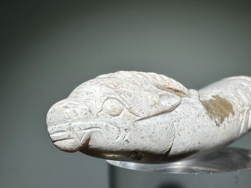 Rare Tang Dy Old Jade Carved Deer Head Design "Bing Xing Qi" Pendant L 10.3 cm - Picture 17 of 24