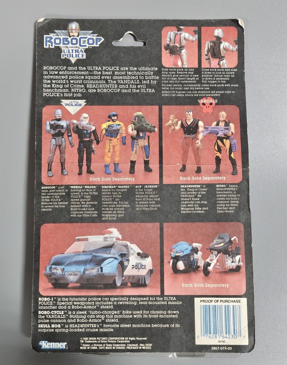 1988 Kenner NITRO Robocop Ultra Police Action Figure MOC for