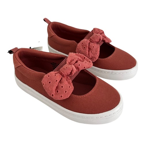 H&M Toddler Girls Mary Jane Sneakers Size 10 Eyelet Bow Strap Casual Shoes