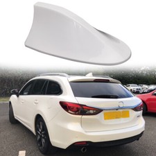 Car Shark Fin Roof Antenna Fmam Radio Signal Decor Aerial White For Mazda 3 5 6