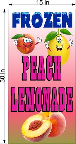 15" X 30" VINYL BANNER FROZEN LEMONADE DRINK With FRUIT CHOOSE FRUIT FLAVOR - Picture 12 of 19