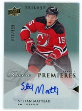 2013-14 Trilogy Level 1 Rookie Premieres Stefan Matteau Auto /699 #161