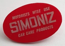 Simoniz original advertising pin badge 1960's Car Care Products Vintage Motoring