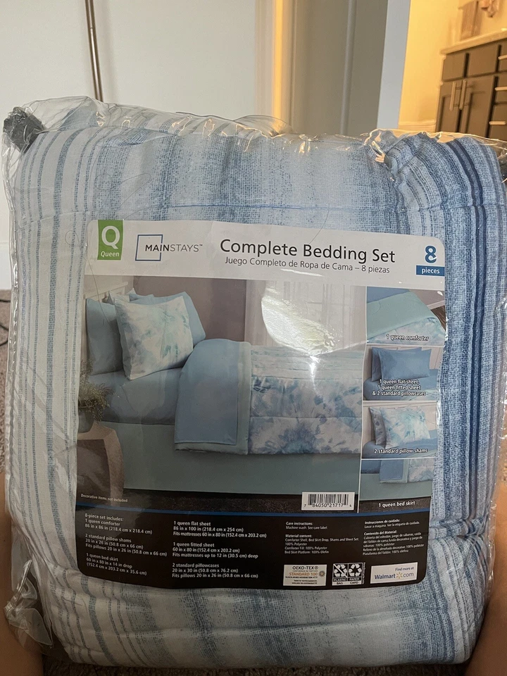 Juego de sábanas cama azul queen Foto 2 de 2