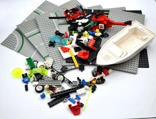 Lot Of LEGO Helicopter Boat Game Elements ... Vintage Toy Collection