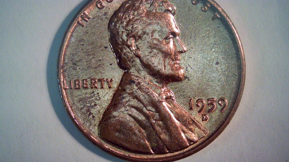 1959d Bronze Lincoln Memorial, RPM "D" Mint Mark, DDO/DDR Doubling. - Image 4 of 4