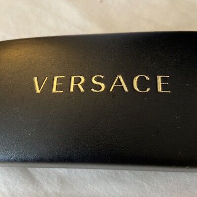 NEW! Versace Authentic 5 black hard shell cases Versace Authentic Hard Eyeglasses CASE ONLY Black Designer  main image 3