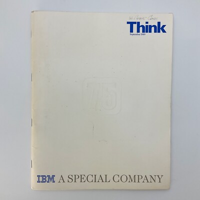 IBM Think Magazine Volume 55 Number 5 1989 Tech and Business Publication