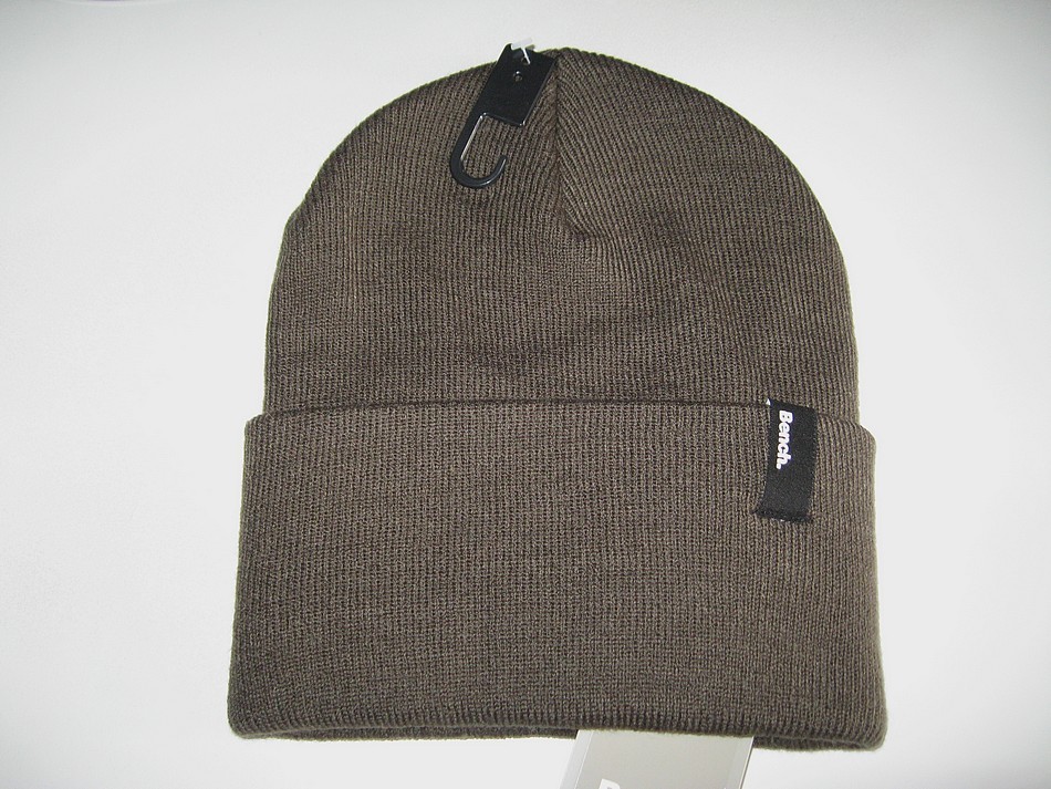 BNWT - BENCH Cuffed  Knitted  Beanie Hat   Dark  Grey