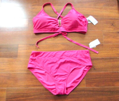 TIME And TRUE ~ New! NWT Plus 3X 24 26 ~ High Waist PUSH-UP Swim Bikini Swimsuit