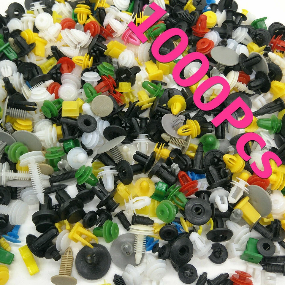 Parachoques universal para guardabarros de coche moldura panel puerta empuje remache pasador clips 1000x envío a EE. UU. Foto 4 de 4