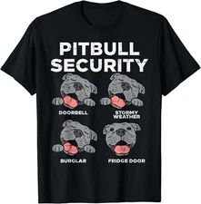 Pitbull Security Funny Pitties Pitty Dog Lover Owner  Gift Unisex T-Shirt