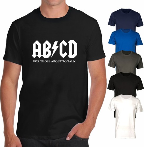 T SHIRT ROCK METAL PUNK DIVERTENTE FRASI SIMPATICA ACDC MAGLIETTA COTONE  UOMO | eBay