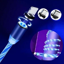 2.4A LED Flowing Light Fast charging Strong Magnetic Cable USB Data Cable