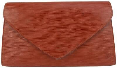 LOUIS VUITTON Arts Deco Epi Leather Brown Pochette Clutch Bag