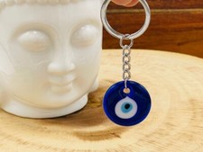 Evil Eye Blue Glass Keychain, Crystal Keychain, Key Accessories, Protection