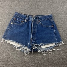 Vintage Levi's Cut-Off Shorts Women 30 Blue 501xx Denim USA Festival Western