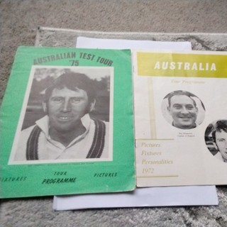 2 x Australian Cricket Team Tour Programmes 1972 & 1975.
