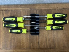 snap-on tools combination screwdriver set hi-viz soft grip new USA
