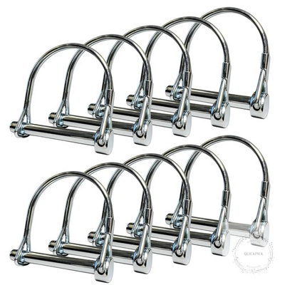 #ad 10 Pack Trailer Coupler Pin and Locking Pin 2 1 8quot;x1 4quot; Trailer Hitch Pin Heavy $8.00