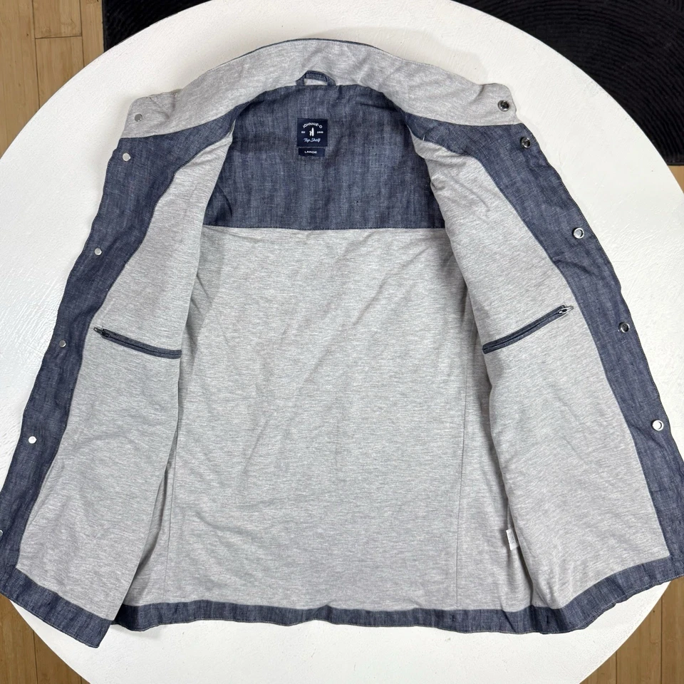 Johnnie-O Top Shelf 100% Linen Quilted Vest Mens Size Large Blue $298! L - Image 4 of 4