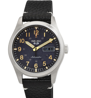 Leather Seiko Sports Blau Seiko 4r36 Blue SOLD) Pre-owned Seiko