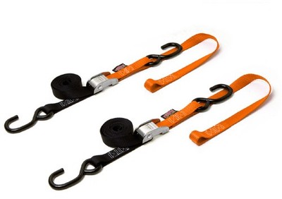 Powertye 1x6 Ft Cam S-Hook Soft-Tye Tie-Down Black Orange ProTaper ATV 23629