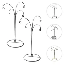 HOHIYA 12 Inch Ornament Display Stand Holder Hanger Hook Hanging Spiral Iron