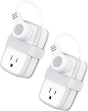 Travel Power Strip with USB 2 Pack, 4 Outlets and 3 USB with 4Ft Short Extensio