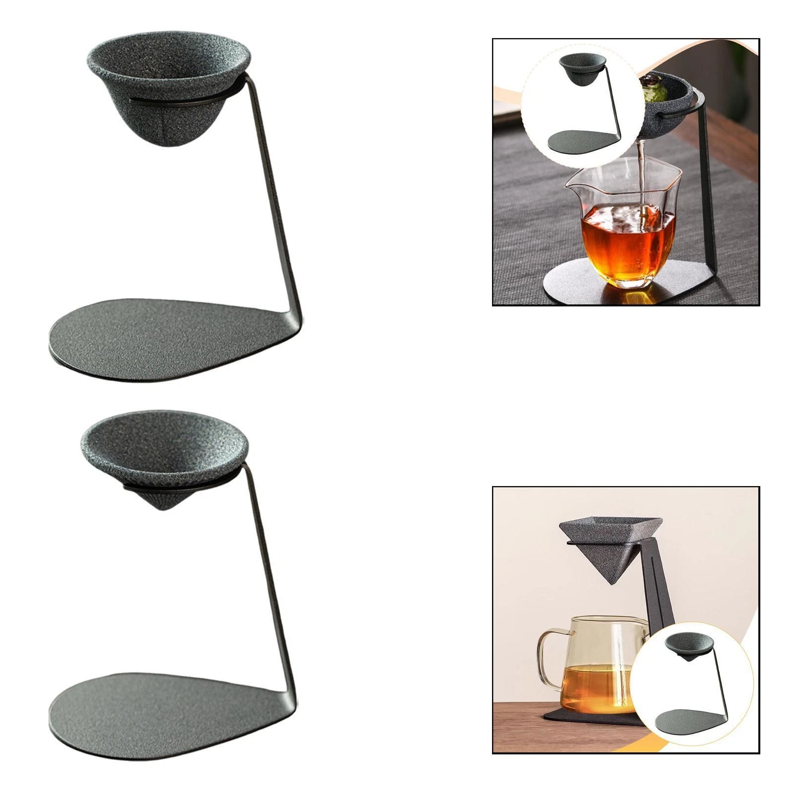Tea Infuser with Stand Portable Coffee Filter for Bookshelf Living Room Desk