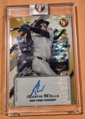 Austin Wells Auto /50 Gold Pulsar Refractor #PA-AW - 2025 Topps Pristine Yankees
