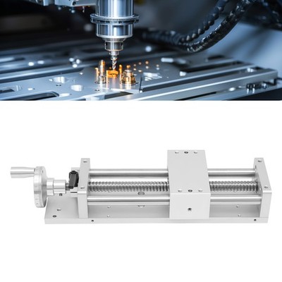 Manual Sliding Table X/Y/Z Axis Linear Rail Stage CNC SFU1605 L=200mm Strokes