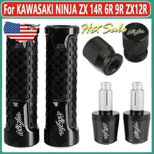 Handle Grips Handle Bar End Cap Tire Valve For KAWASAKI NINJA ZX 14R 6R 9R ZX12R