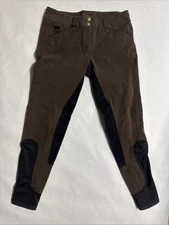 Piper By Smartpak Riding Pant Women Brown Equestrian Horse Breeches 28R