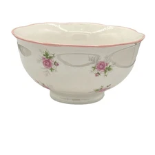 Elegance PetiteRose Pattern Luster Fine Porcelain Fruit /Desert Bowl Small Size
