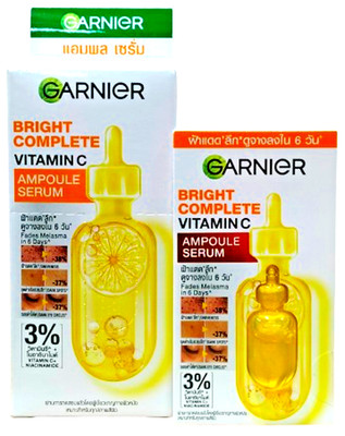 Garnier Bright Complete Vitamin C Niacinamide Brightening Ampoule Serum 6 x1.5ml