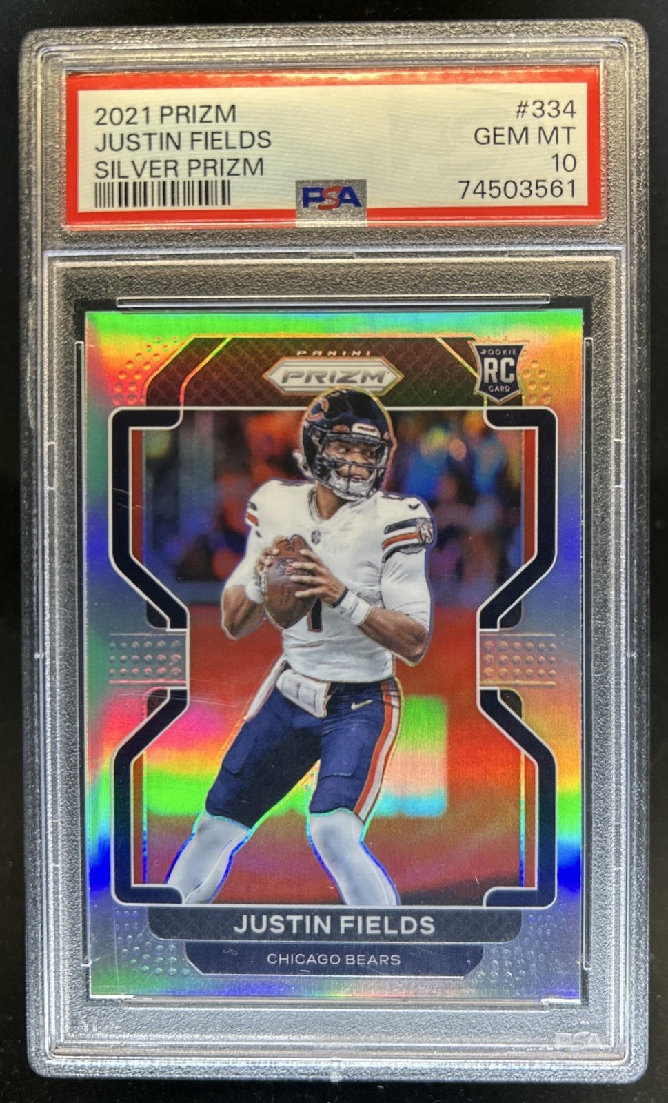 Justin Fields Panini Prizm #334 Silver