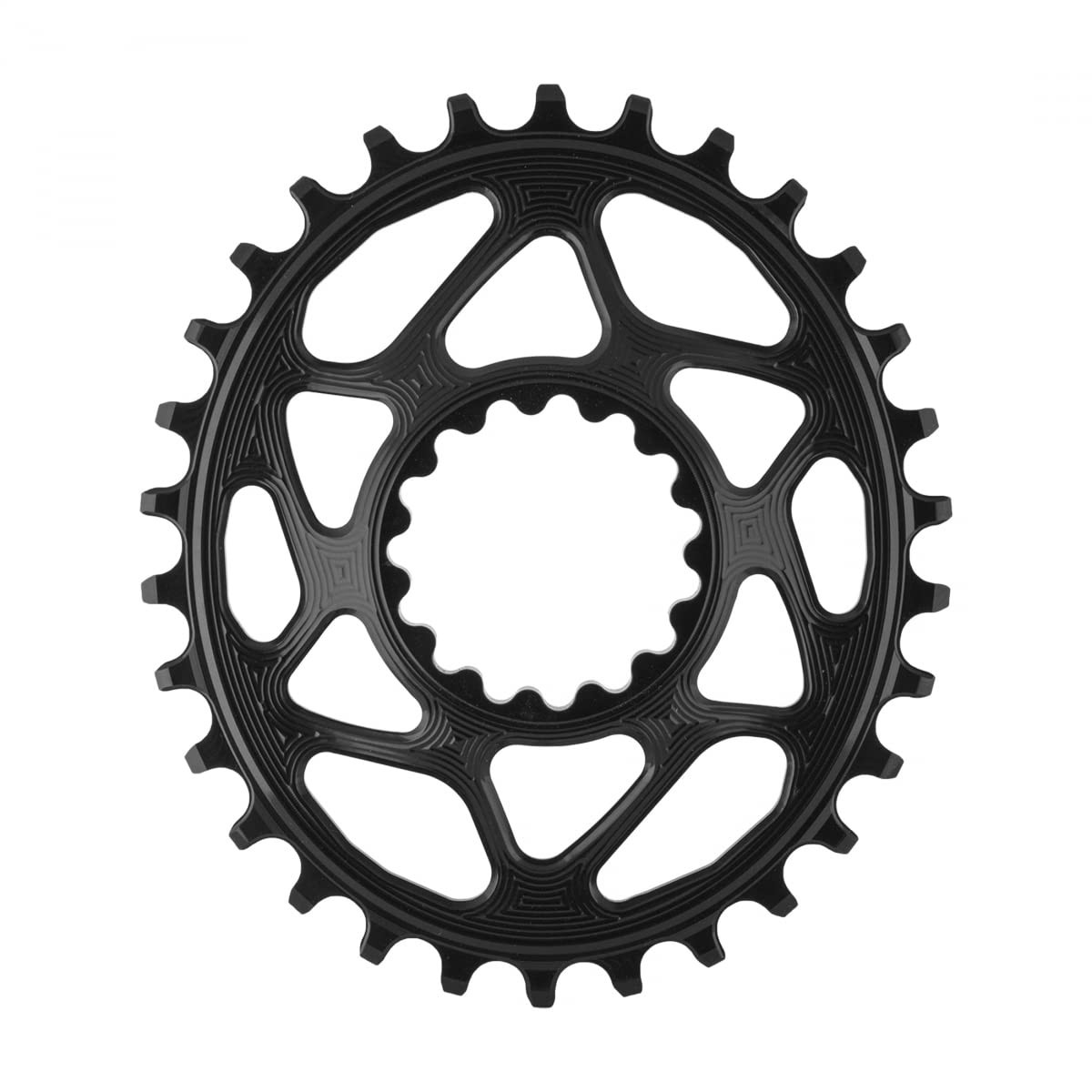 absoluteBLACK Абсолютно черное кольцо-цепочка Ovale E13 Diretto 30T BK