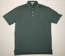 Men's Peter Millar Large Green Summer Comfort Pinehurst No 2 Logo Golf Polo P153