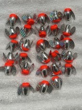 28 Spin N Glo Nickel plate with mylar  wings  9/16" long Size 10