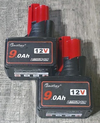 2 Pack Waitley 12V 9.0Ah Battery 97.2Wh For Milwaukee M12 WTL12