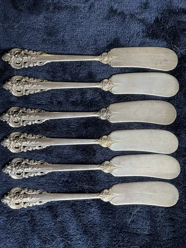 Wallace Grande Baroque Sterling Silver 6 ¼” Flat Handle BUTTER KNIFE, Spreader