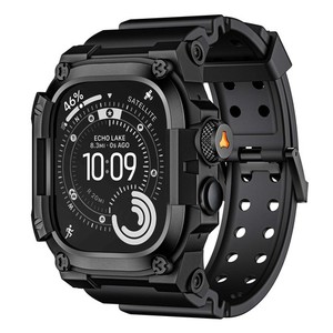 Band Sport avec boîtier de montre en métal pour Apple Watch Ultra 3 2 1 49mm Bracelet en silicone