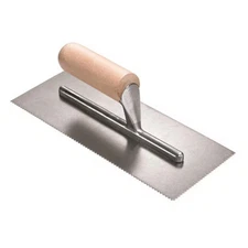 U-Notched Trowel with Wood Handle