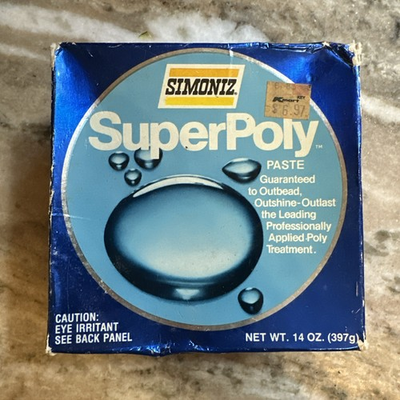 #ad #ad Vintage Simoniz Super Poly Paste Car Wax Near Full Can $14.00