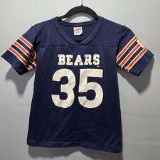 Vtg Rawlings Youth Kids Tee Chicago Bears Neal Anderson 35 Navy Blue Shirt
