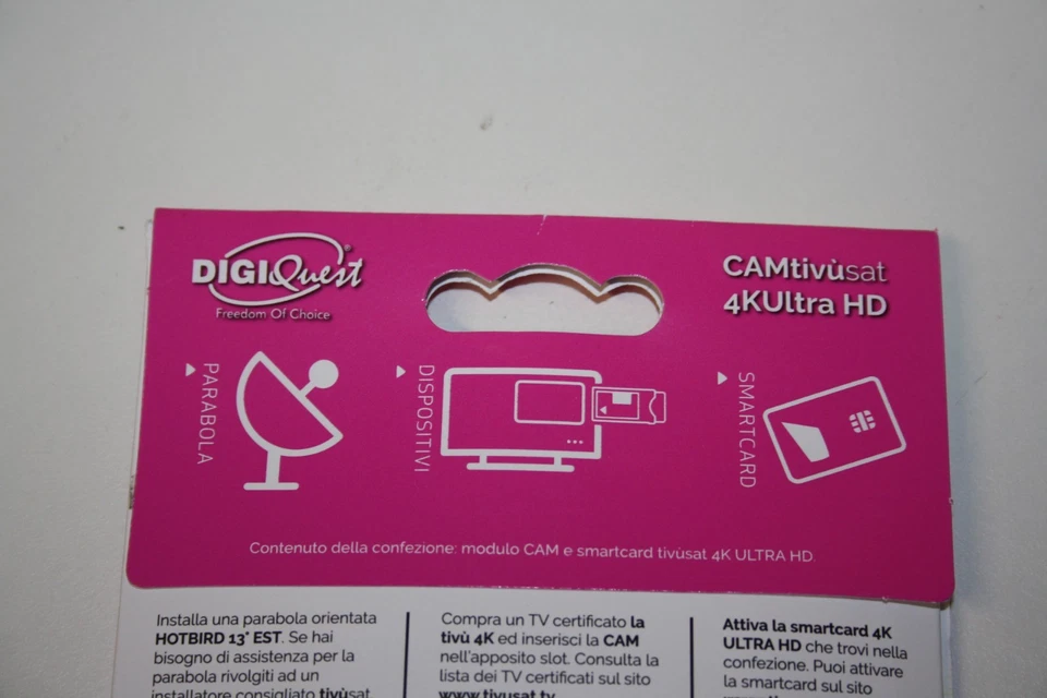 CAM Tivusat 4K+ aktivierte Smartcard CI+ Modul + Karte RAI + Mediaset Tivùsat IT - Bild 2 von 2