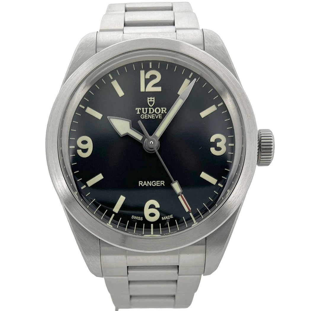 TUDOR WATCH RANGER 79950 AUTOMATIC WINDING BLACK DIAL STAINLESS STEEL MEN'S