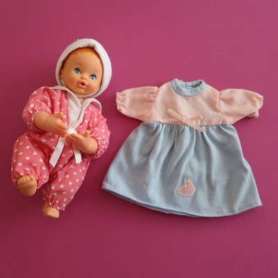 Vtg Bouncin Babies Peek A Boo Baby Doll Wind Up 1988 by Galoob Works & Dress